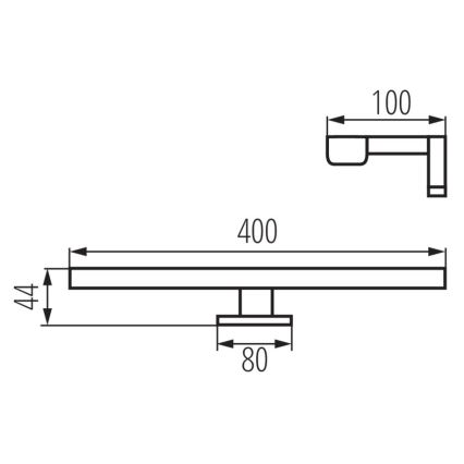 LED Koupelnové osvětlení zrcadla ASTIM LED/8W/230V IP44 černá