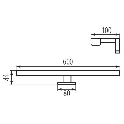 LED Koupelnové osvětlení zrcadla ASTIM LED/12W/230V IP44 černá