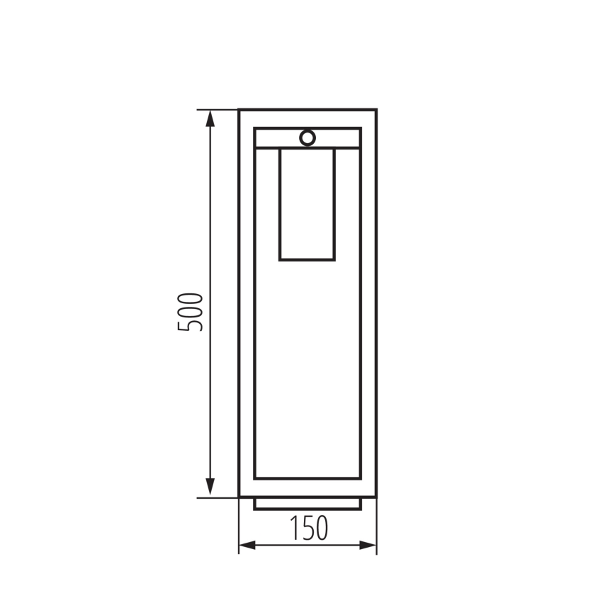 Venkovní lampa se senzorem VIMO 1xE27/15W/230V 50 cm IP44 měděná