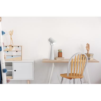 Stolní lampa LARATA 1xE27/5W/230V bílá