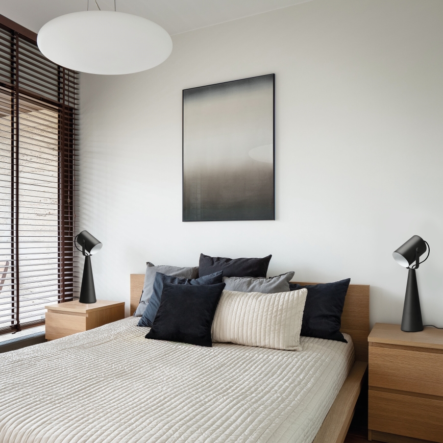 Stolní lampa LARATA 1xE27/5W/230V černá