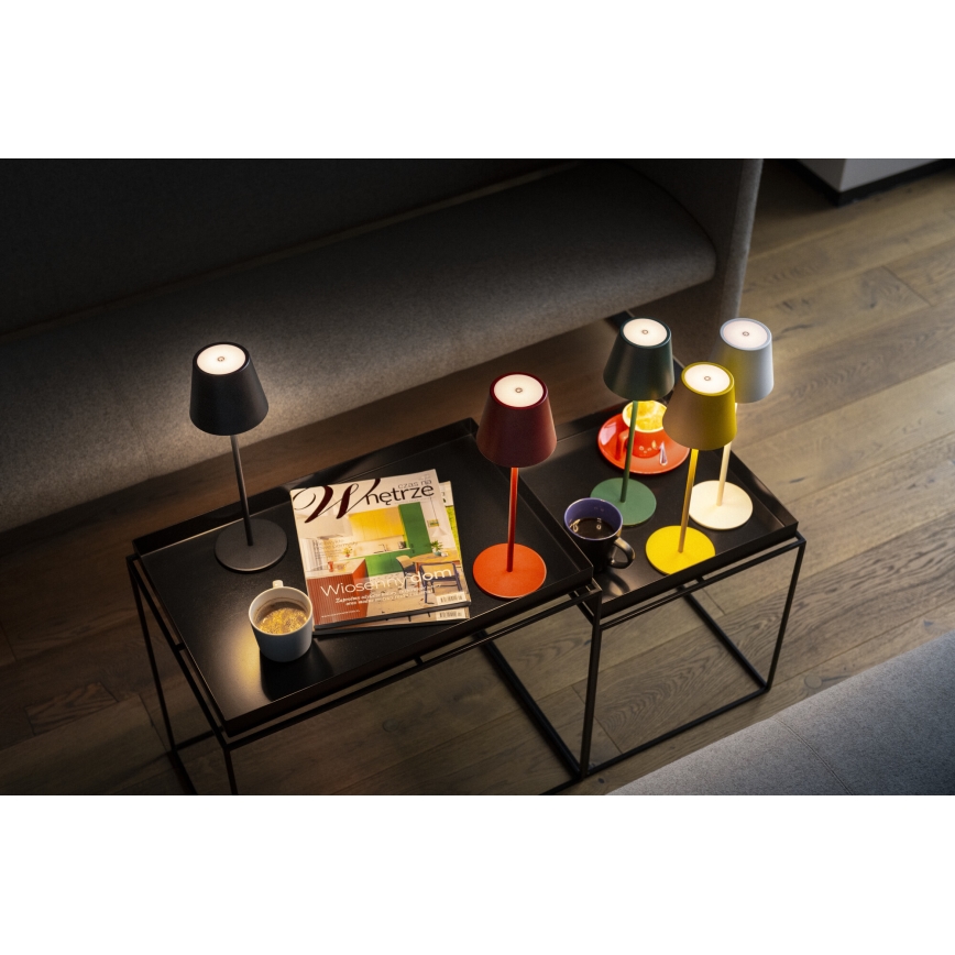 LED Stmívatelná nabíjecí stolní lampa INITA LED/1,2W/1800 mAh IP54 černá