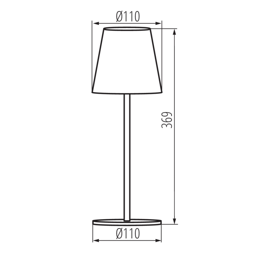 LED Stmívatelná nabíjecí stolní lampa INITA LED/1,2W/1800 mAh IP54 černá