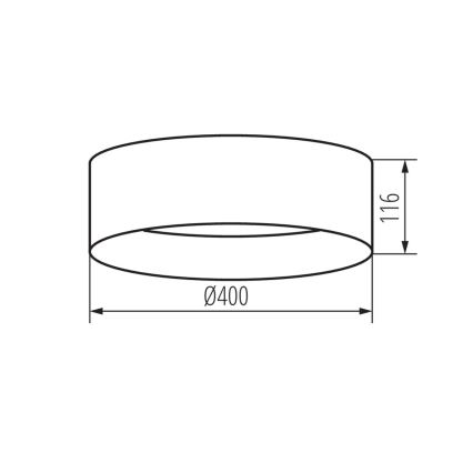 LED Stropní svítidlo RIFA LED/17,5W/230V 3000K hnědá