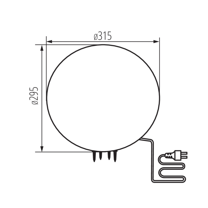 Venkovní lampa STONO 1xE27/15W/230V pr. 31,5 cm IP65