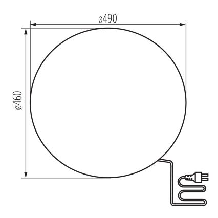 Venkovní lampa STONO 1xE27/25W/230V pr. 49 cm IP65