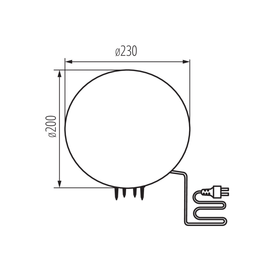 Venkovní lampa STONO 1xE27/15W/230V pr. 23 cm IP65