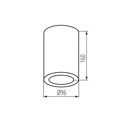 Koupelnové bodové svítidlo AQILO 1xE27/20W/230V IP65 černá