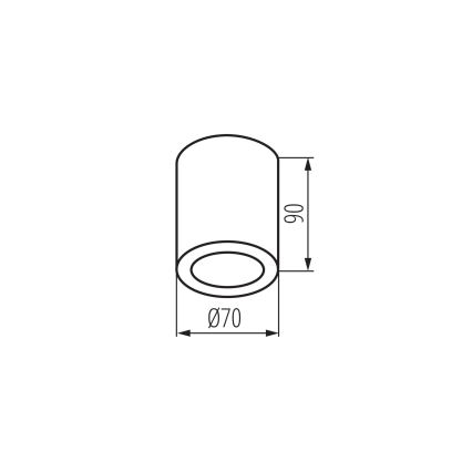 Koupelnové bodové svítidlo AQILO 1xGU10/7W/230V IP65 béžová