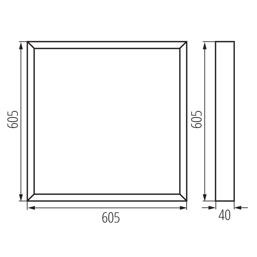 LED Přisazený panel BLINGO LED/34W/230V 4000K 60x60 cm