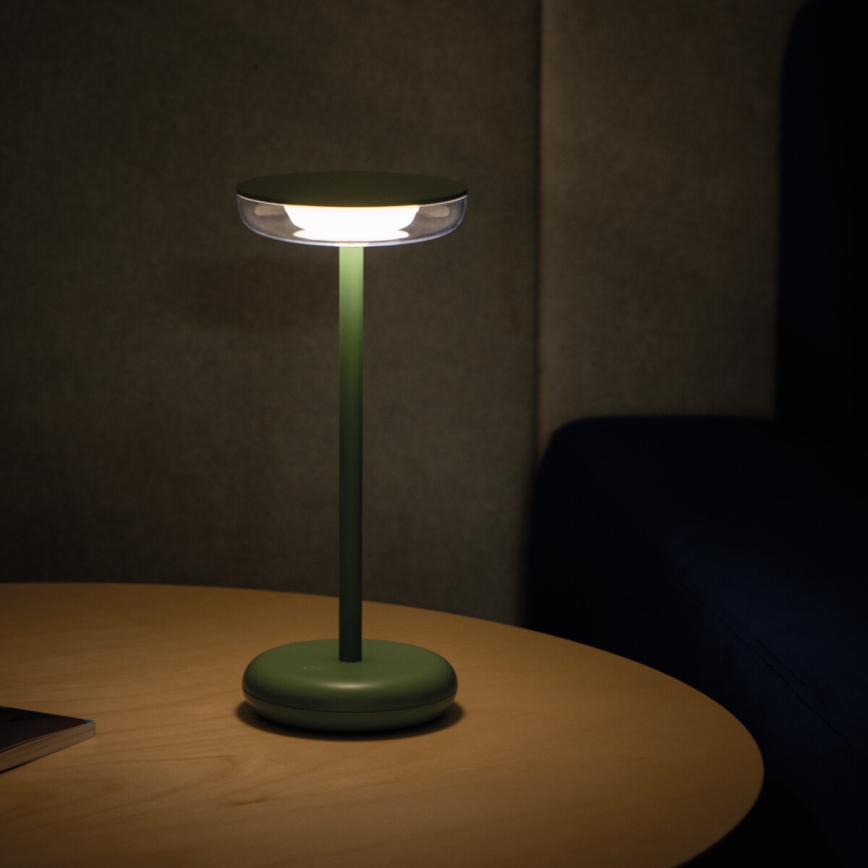 Kanlux 37313- LED Stmívatelná nabíjecí lampa FLUXY LED/1,7W/1800 mAh IP44 zelená