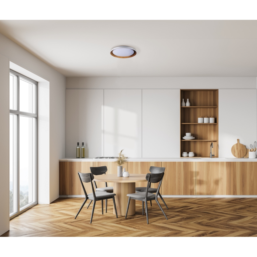 LED Stropní svítidlo NIFU LED/17,8W/230V pr. 43 cm bílá/hnědá