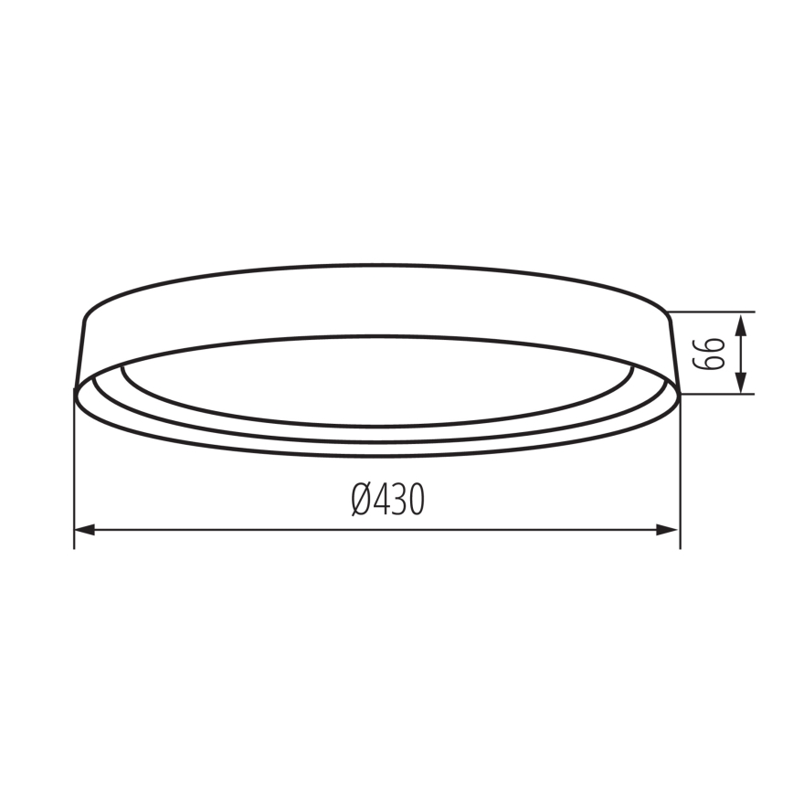 LED Stropní svítidlo NIFU LED/17,8W/230V pr. 43 cm bílá/černá