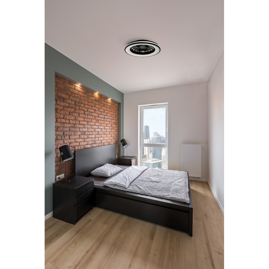 LED Stmívatelné stropní svítidlo s ventilátorem PLAVE LED/48W/230V 3000/4000/6500K + dálkové ovládání