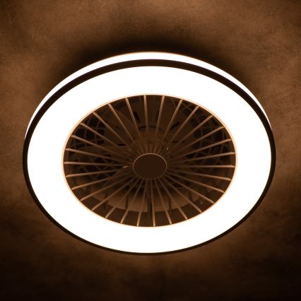 LED Stmívatelné stropní svítidlo s ventilátorem PLAVE LED/48W/230V 3000/4000/6500K + dálkové ovládání