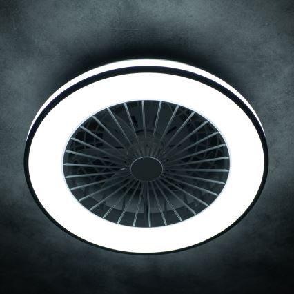 LED Stmívatelné stropní svítidlo s ventilátorem PLAVE LED/48W/230V 3000/4000/6500K + dálkové ovládání