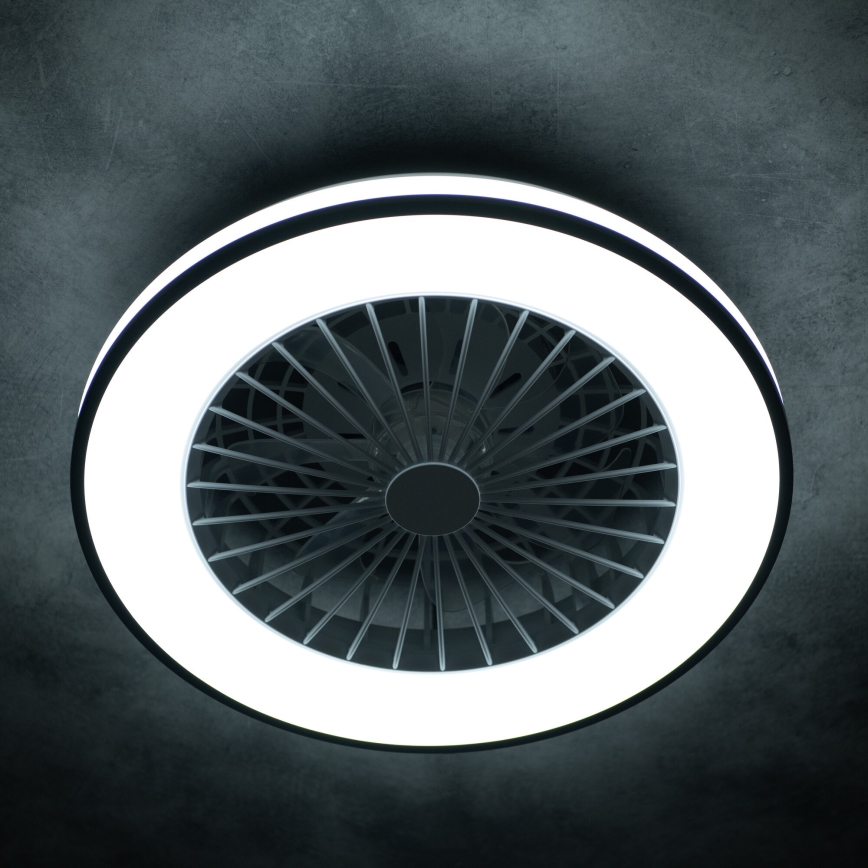 LED Stmívatelné stropní svítidlo s ventilátorem PLAVE LED/48W/230V 3000/4000/6500K + dálkové ovládání