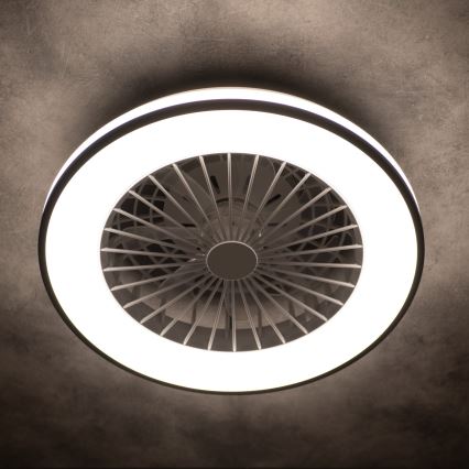 LED Stmívatelné stropní svítidlo s ventilátorem PLAVE LED/48W/230V 3000/4000/6500K + dálkové ovládání