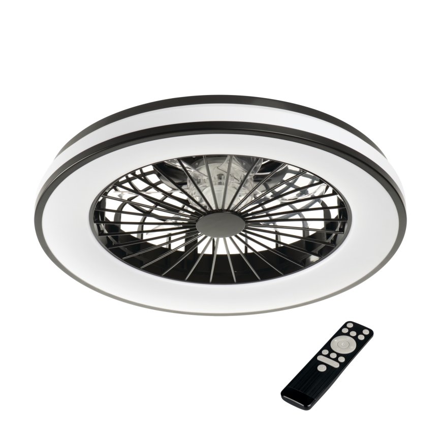 LED RGBW Stmívatelné stropní svítidlo s ventilátorem PLAVE LED/48W/230V 3000/4000/6500K + dálkové ovládání
