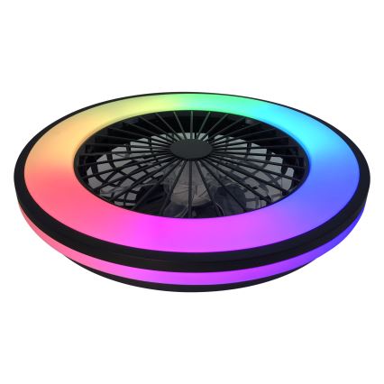 LED RGBW Stmívatelné stropní svítidlo s ventilátorem PLAVE LED/48W/230V 3000/4000/6500K + dálkové ovládání