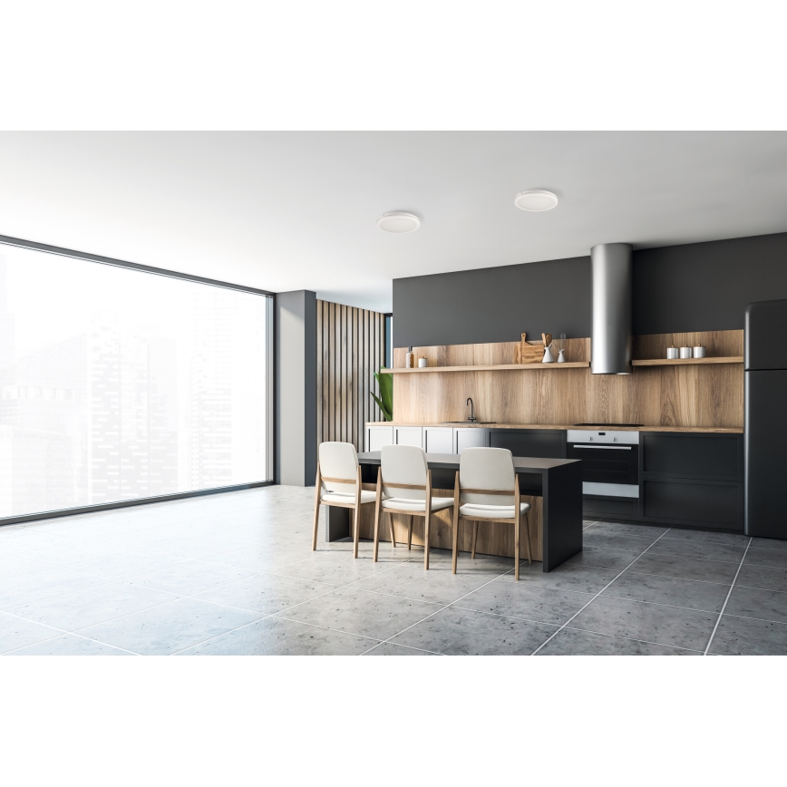 LED Venkovní stropní svítidlo BENO E LED/12W/230V 3000/4000/6500K pr. 20 cm IP65 bílá