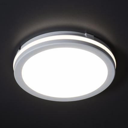 LED Venkovní stropní svítidlo BENO E LED/12W/230V 3000/4000/6500K pr. 20 cm IP65 bílá