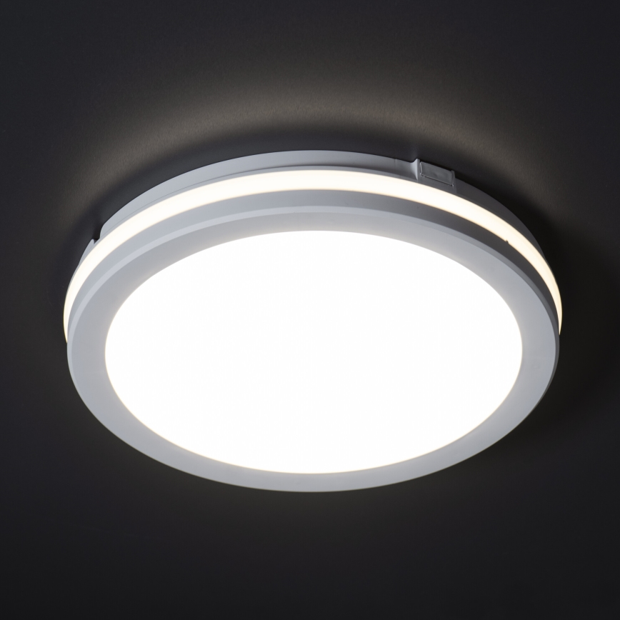 LED Venkovní stropní svítidlo BENO E LED/12W/230V 3000/4000/6500K pr. 20 cm IP65 bílá