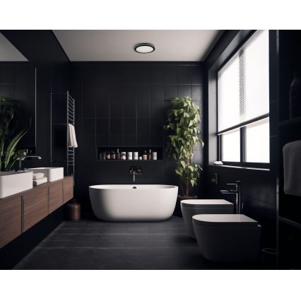 LED Venkovní stropní svítidlo BENO E LED/12W/230V 3000/4000/6500K pr. 20 cm IP65 černá