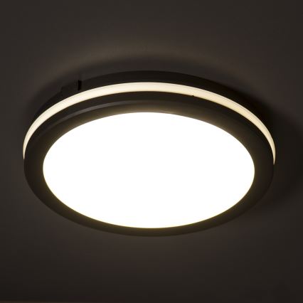 LED Venkovní stropní svítidlo BENO E LED/12W/230V 3000/4000/6500K pr. 20 cm IP65 černá