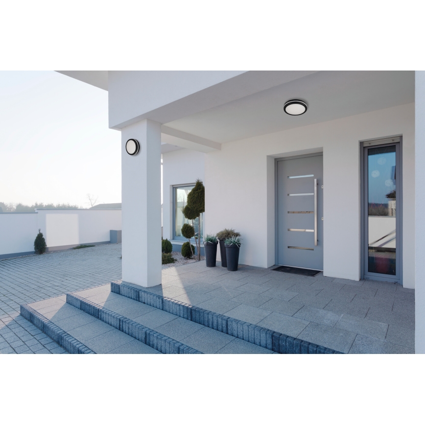 LED Venkovní stropní svítidlo BENO E LED/20W/230V 3000/4000/6500K pr. 20 cm IP65 černá