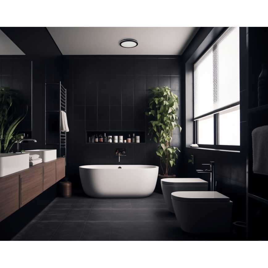 LED Venkovní stropní svítidlo BENO E LED/20W/230V 3000/4000/6500K pr. 20 cm IP65 černá