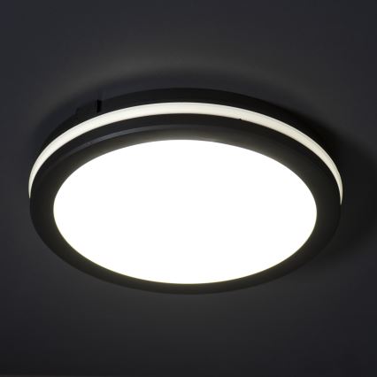 LED Venkovní stropní svítidlo BENO E LED/20W/230V 3000/4000/6500K pr. 20 cm IP65 černá