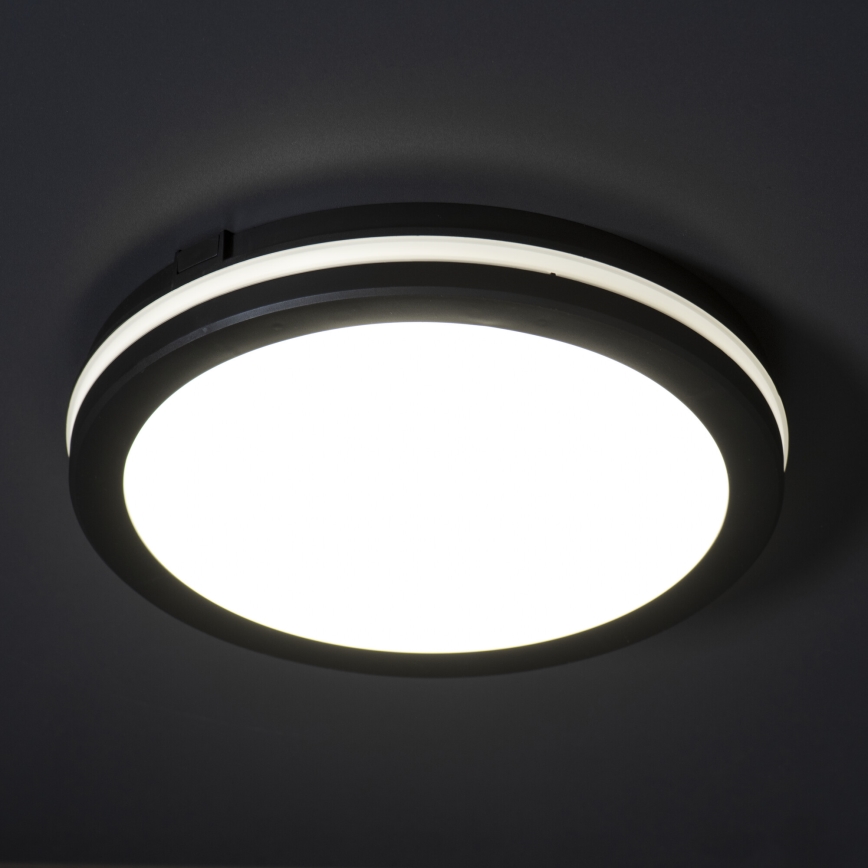 LED Venkovní stropní svítidlo BENO E LED/20W/230V 3000/4000/6500K pr. 20 cm IP65 černá