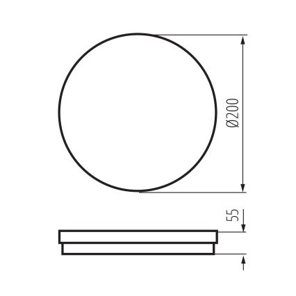 LED Venkovní stropní svítidlo BENO E LED/20W/230V 3000/4000/6500K pr. 20 cm IP65 černá