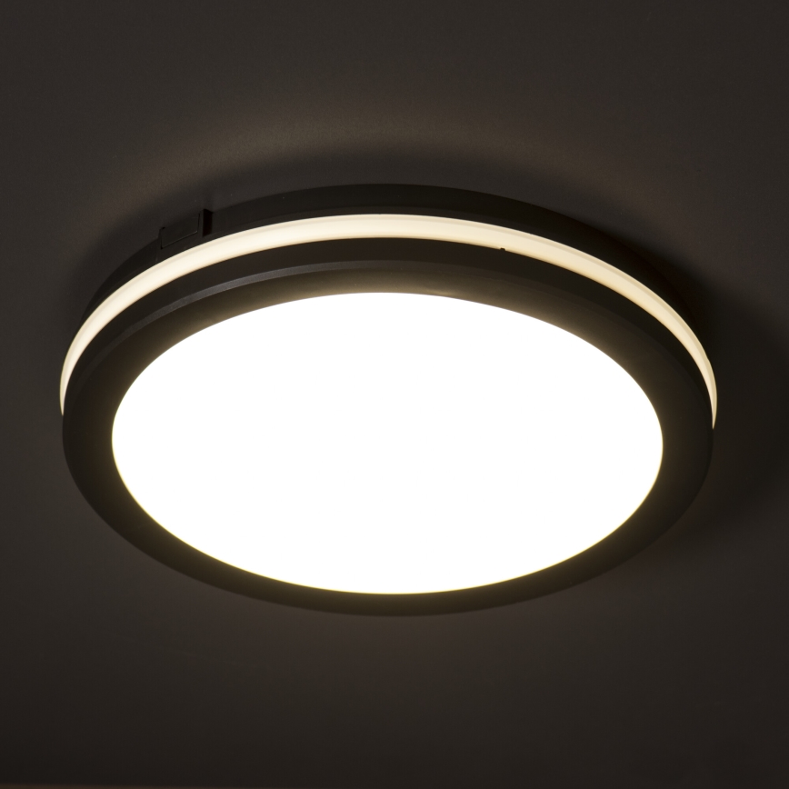 LED Venkovní stropní svítidlo BENO E LED/30W/230V 3000/4000/6500K pr. 30 cm IP65 černá