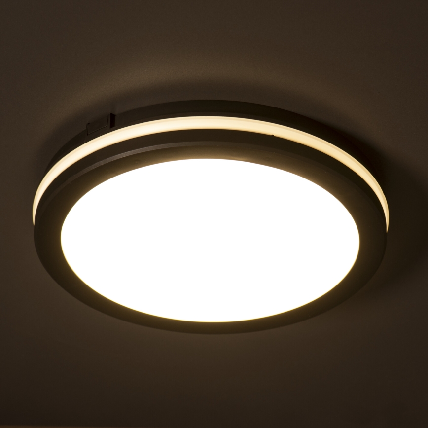 LED Venkovní stropní svítidlo BENO E LED/30W/230V 3000/4000/6500K pr. 30 cm IP65 černá
