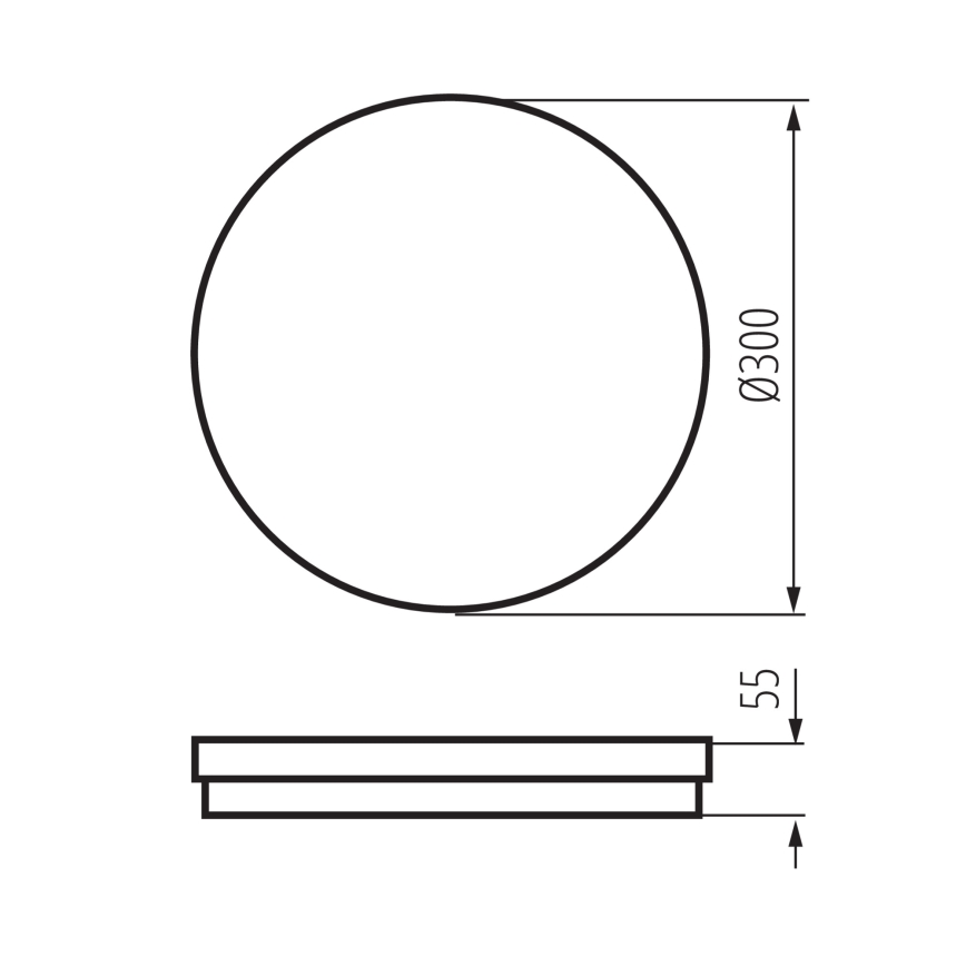 LED Venkovní stropní svítidlo BENO E LED/30W/230V 3000/4000/6500K pr. 30 cm IP65 černá