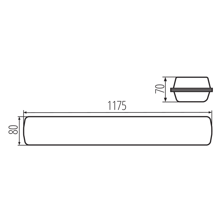 LED Technické zářivkové svítidlo MAH MAX LED/18W/230V 4000K IP65 černá