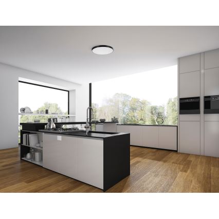 LED Stmívatelné stropní svítidlo PLAFON LED/20W/230V 3000-6500K Wi-Fi černá