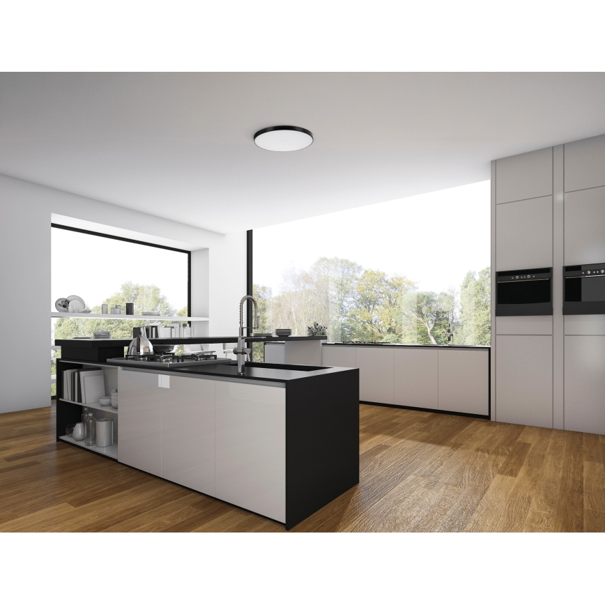 LED Stmívatelné stropní svítidlo PLAFON LED/20W/230V 3000-6500K Wi-Fi černá