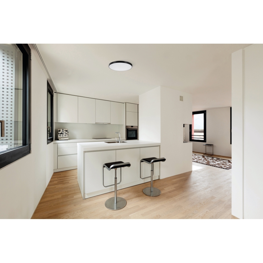 LED Stmívatelné stropní svítidlo PLAFON LED/20W/230V 3000-6500K Wi-Fi černá