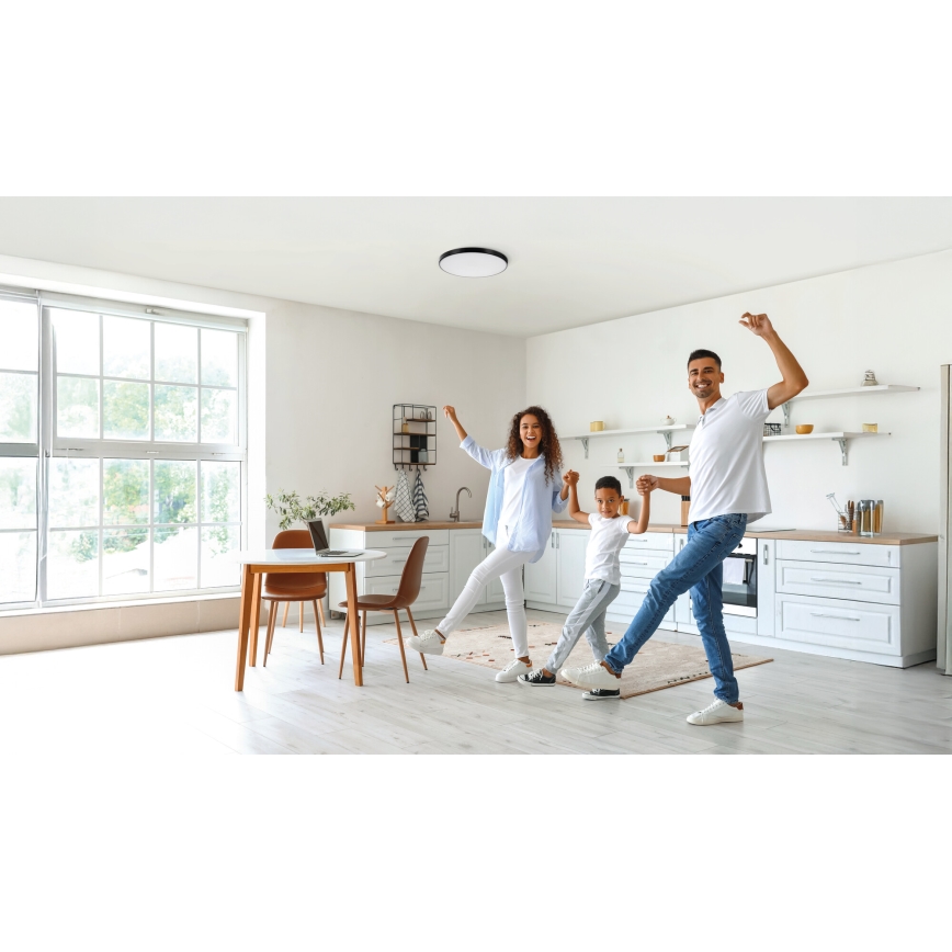 LED Stmívatelné stropní svítidlo PLAFON LED/20W/230V 3000-6500K Wi-Fi černá