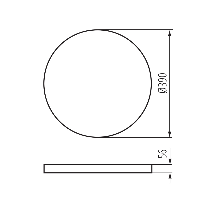 LED Stmívatelné stropní svítidlo PLAFON LED/20W/230V 3000-6500K Wi-Fi černá