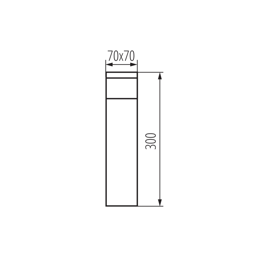 Venkovní lampa DASTEN 1xG9/11W/230V 30 cm IP44 černá