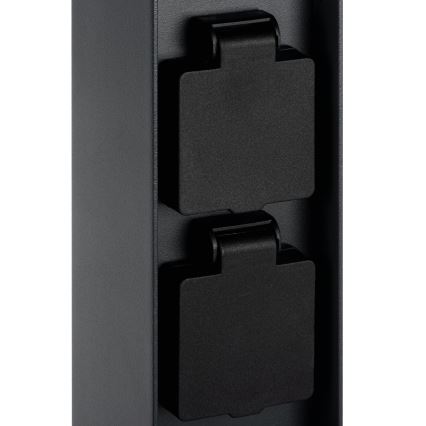 Venkovní lampa se 2 zásuvkami DASTEN 1xG9/11W/230V 30 cm IP44 černá