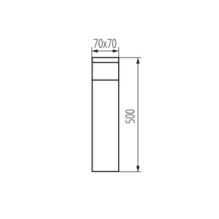 Venkovní lampa DASTEN 1xG9/11W/230V 50 cm IP44 černá