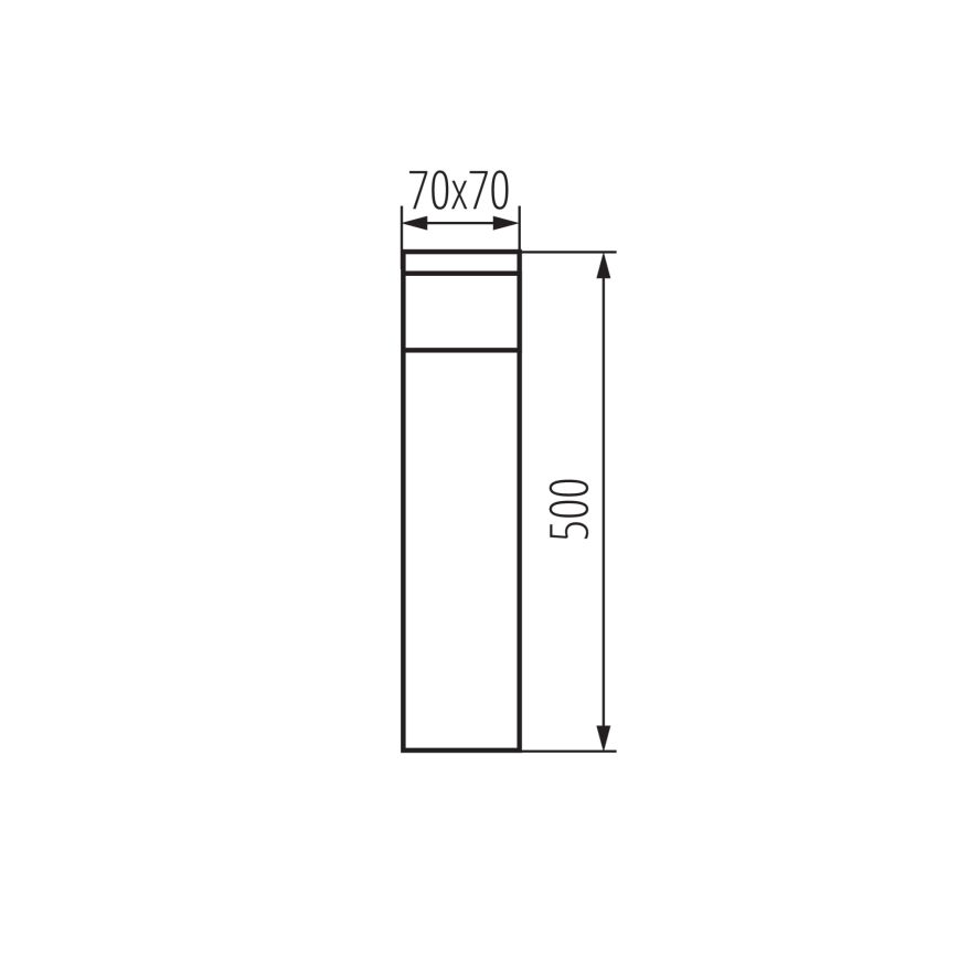 Venkovní lampa DASTEN 1xG9/11W/230V 50 cm IP44 černá