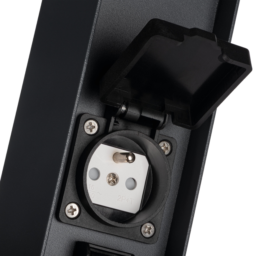Venkovní lampa se 2 zásuvkami DASTEN 1xG9/11W/230V 50 cm IP44 černá