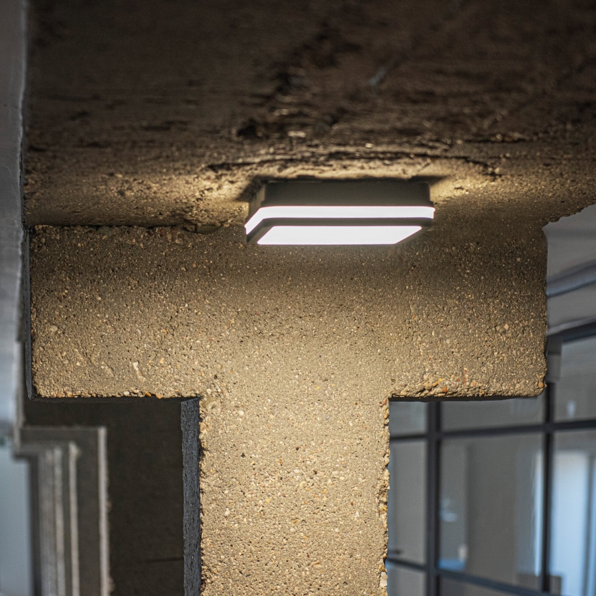 LED Venkovní stropní svítidlo BENO LED/24/30W/230V 3000/3500/4000K IP65 antracit hranatý