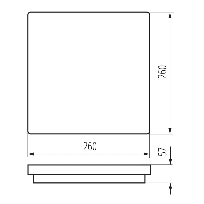 LED Venkovní stropní svítidlo BENO LED/24/30W/230V 3000/3500/4000K IP65 antracit hranatý
